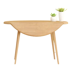 Wooden curved table