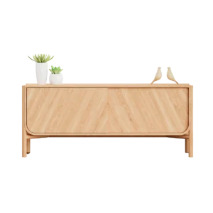 Wooden rounded cabinet