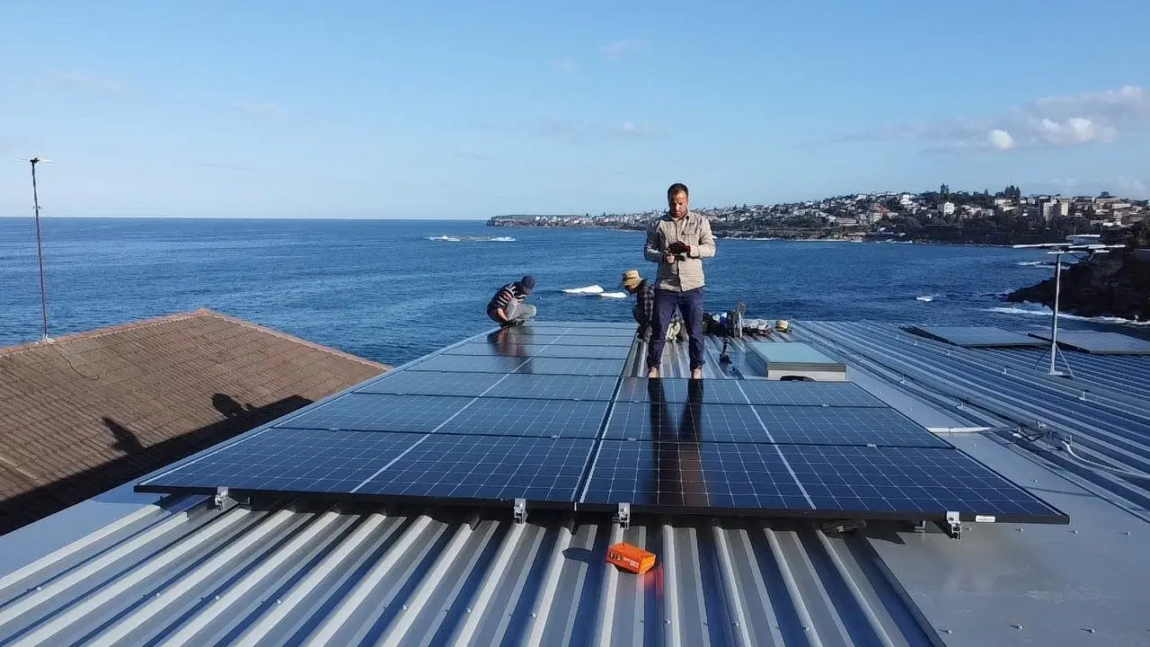 Commercial solar panel installation, Sydney